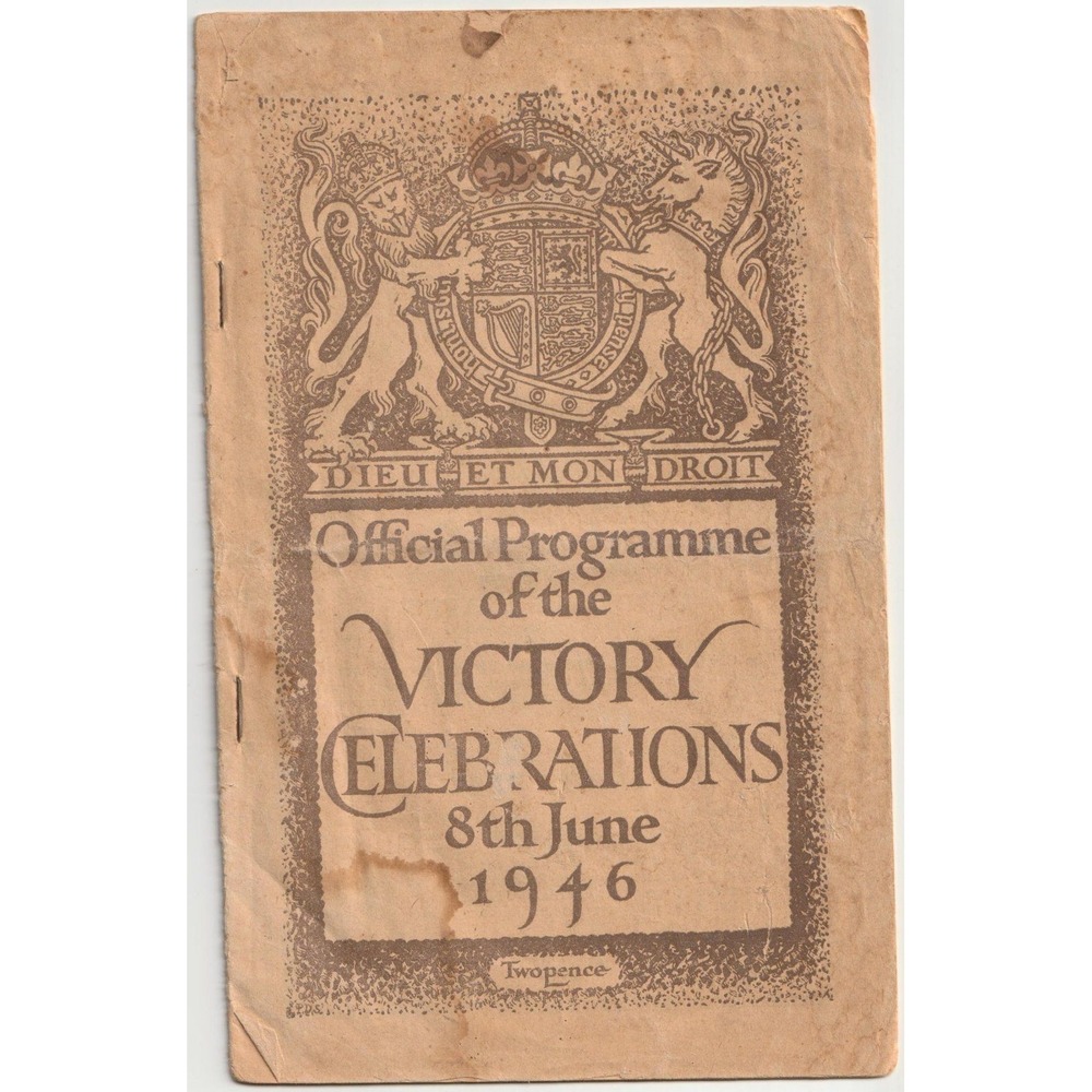 Vintage 1946 Official Programme Victory Celebrations 8 June London WWII